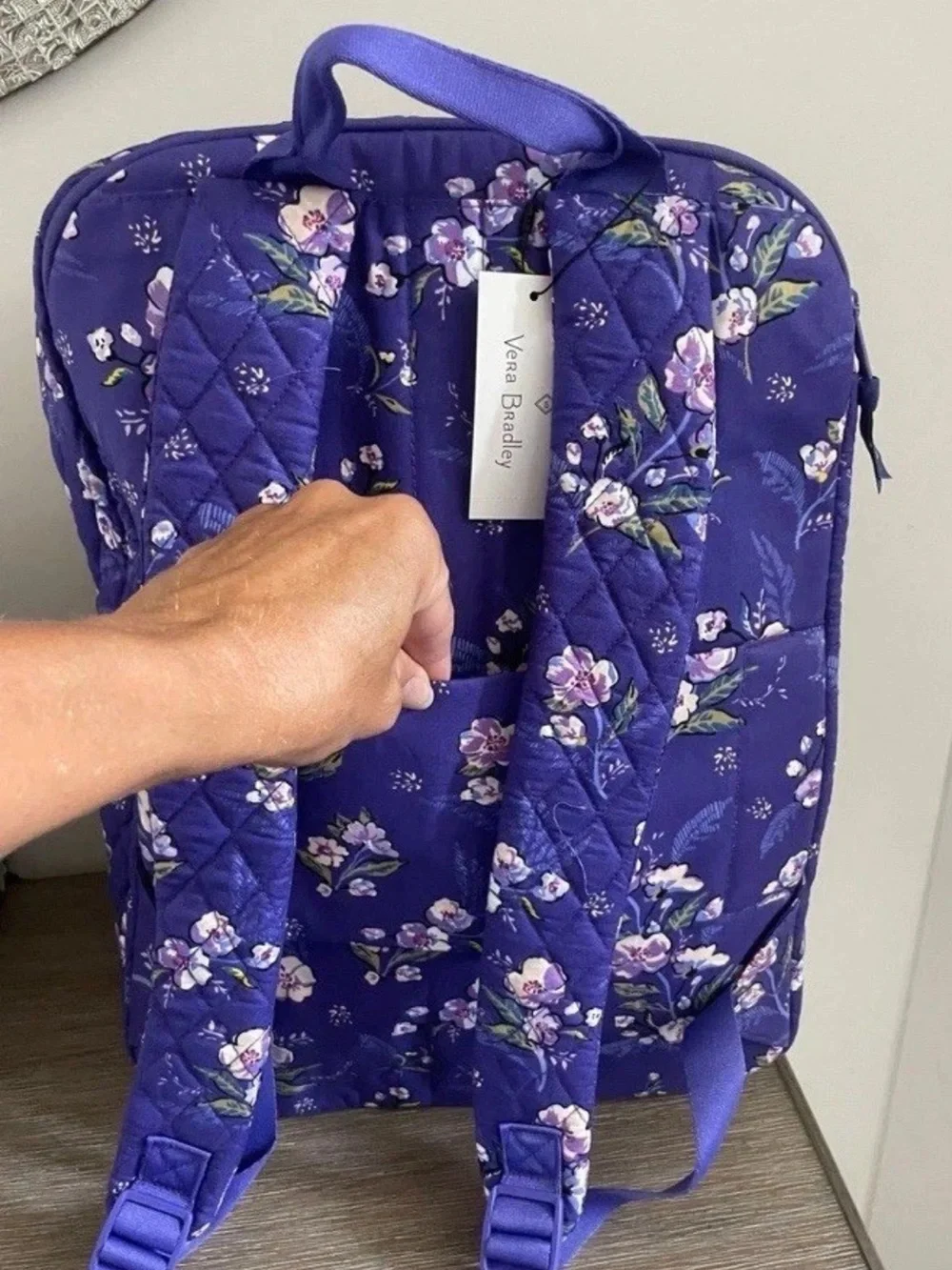Vera Bradley backpack Purple wild roses large backpack Floral